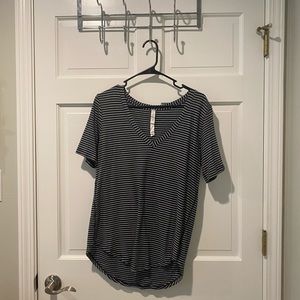 Striped lululemon v-neck